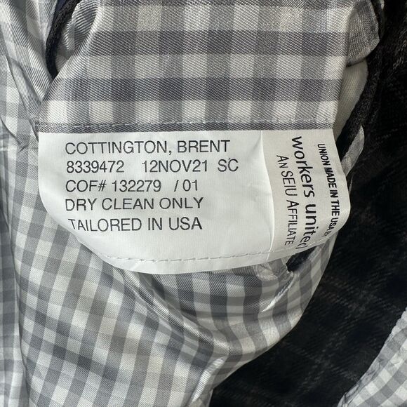 TOM JAMES RC Men's Bespoke Wool Blazer Sport Coat Suit Jacket Brown Size 50 USA - Picture 10 of 15